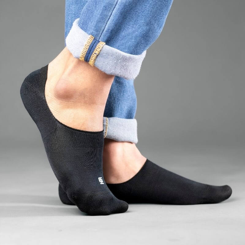 Thick Black Footie Socks WANDER No Show Socks Thick Cushion, Non