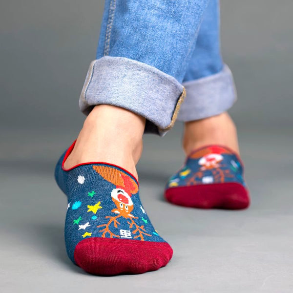 Shop Premium Regal Blue No-Show socks for men in India – SockSoho