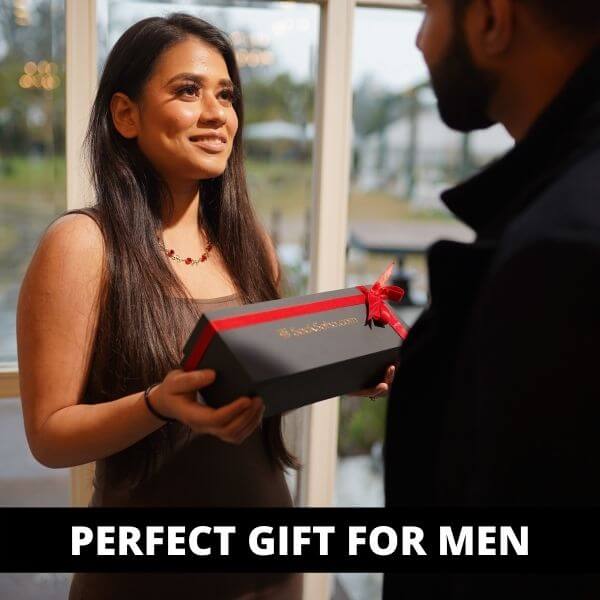 Happy Man Giving Woman Gift Box at Home Stock Image  Image of concept  boyfriend 63244057