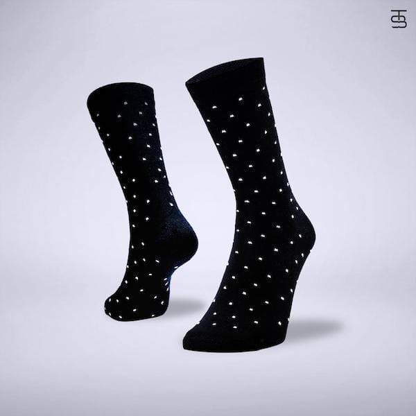 SockSoho Luxury Black Men Socks Classic Black Edition